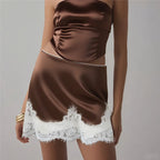 חצאית מיני דגם סאטן